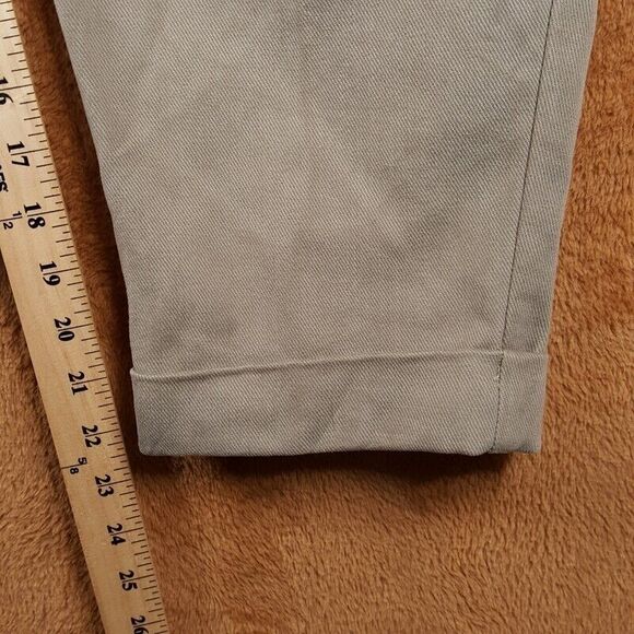 AMI PARIS Mens Pants XL Tan Pleated Tapered Crop Cuff Ankle CARROT Trouser $405 - Picture 11 of 12